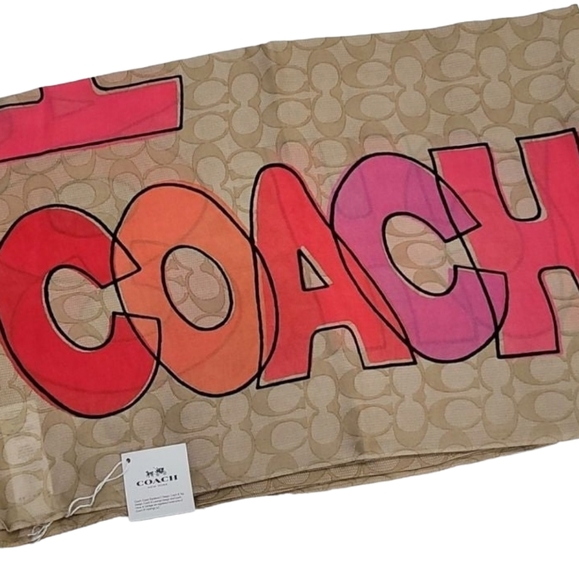 New! Coach Signature Shawl - Picture 1 of 6